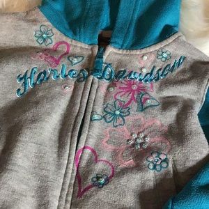 5 for $25 Harley Davidson Baby Girl Hoodie 24M